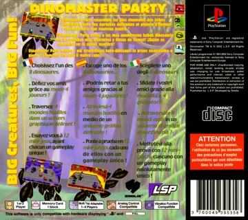 Dinomaster Party (EU) box cover back